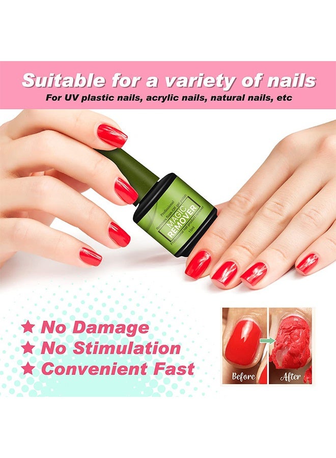 Professional Nail Product Remover, Profession Gel Nail Polish Remover, 2-3 Min Quickly Remover Nail Polish, No Harm to Skin/No Irritating Odor/No Need For Foil, Soaking or Wrapping, Nail Polish Remover Easy to Use - Image 5