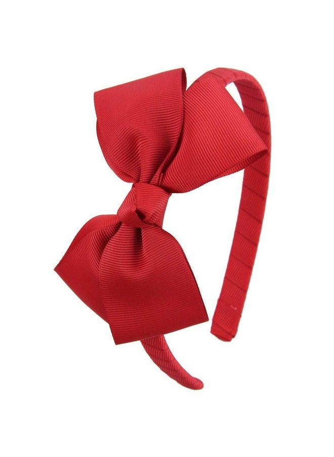 7Rainbows Fashion Cute Red Bow Headband For Girls Toddlers.  - Image 2