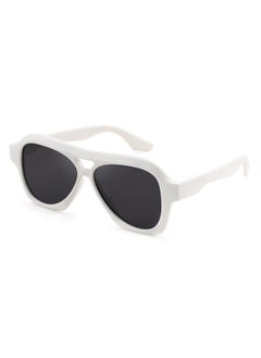 FEISEDY Retro Trendy Aviator Sunglasses For Women Men 70S Vintage Double Bridge Plastic Frame Sun Glasses B0128  - Image 1