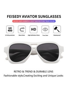 FEISEDY Retro Trendy Aviator Sunglasses For Women Men 70S Vintage Double Bridge Plastic Frame Sun Glasses B0128  - Image 5