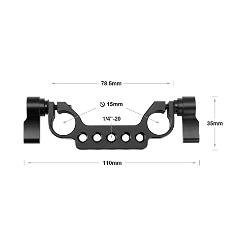 SZRIG 15mm Rail Rod Clamp with 1/4"-20 Thread Black Knob for DLSR Camera Rig Cage Baseplate Photo Studio - Image 2