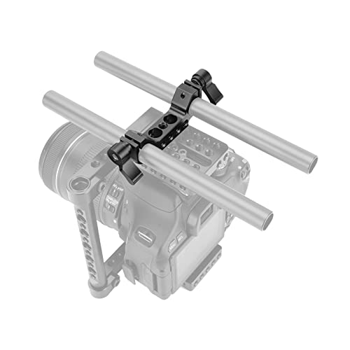SZRIG 15mm Rail Rod Clamp with 1/4"-20 Thread Black Knob for DLSR Camera Rig Cage Baseplate Photo Studio - Image 3