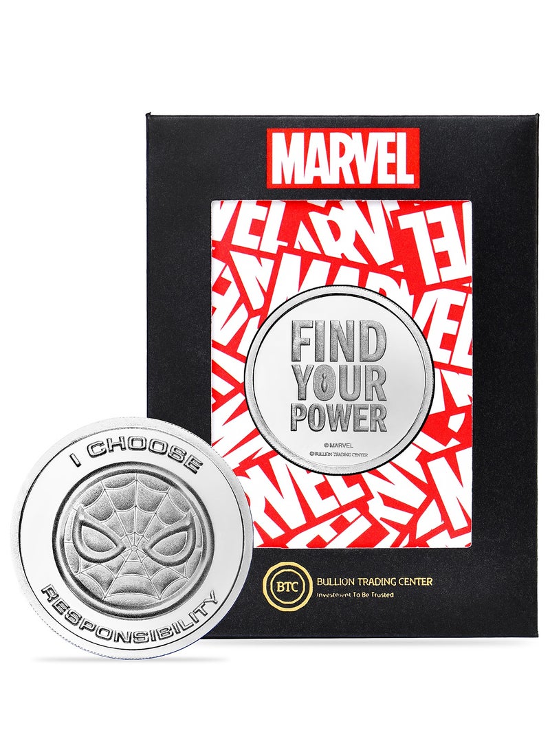 BTC 10g Marvel Silver Coin - Spider Man - Image 1