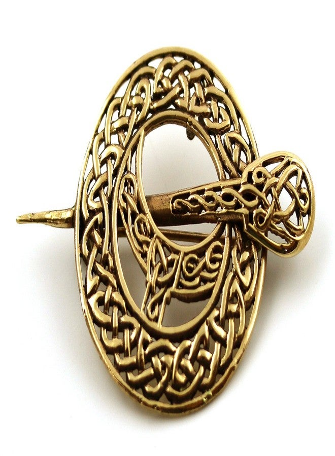 LynnAround Bronze Filigree Celtic Knot Irish Tara Pin and Brooches Vintage Norse Jewelry Thailand Made (2 in 1 Brooch & Pendant V.2) - Image 1