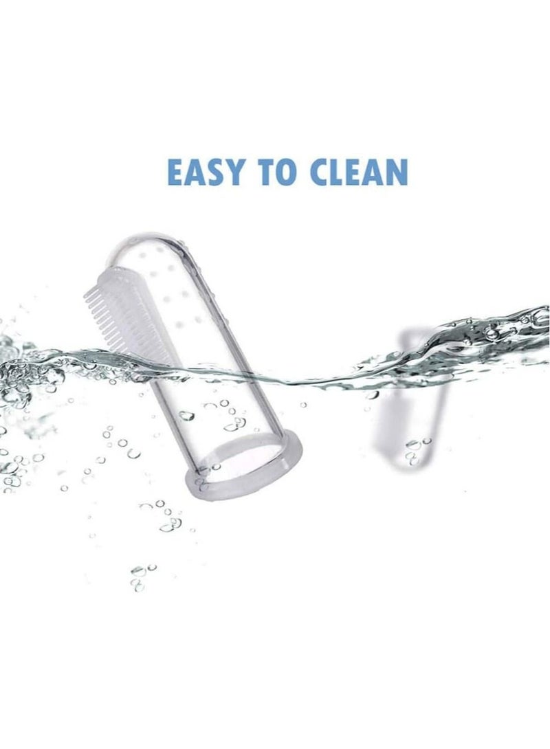 واي آند دي 6 Sets Baby Finger Toothbrush, Baby's Toothbrush Made of Soft, Oral Cleaning Massager, Train Your Child Healthy Habits, A Beautiful Box for Keeping it Away From Germs - Image 3