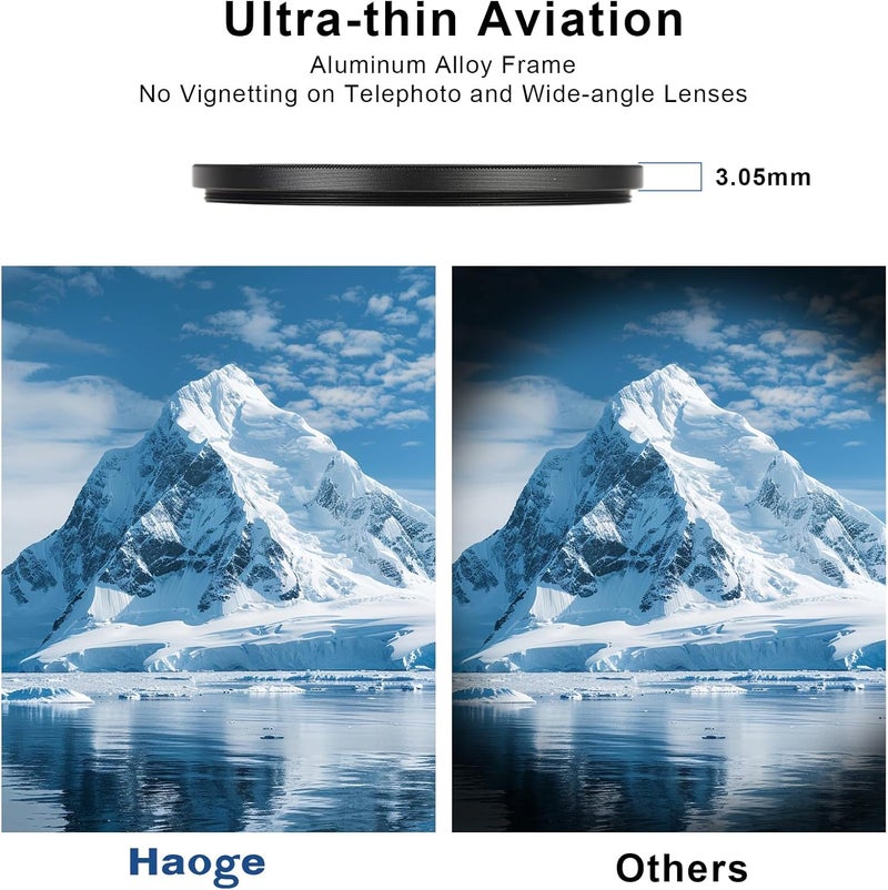 Haoge فلتر عدسة فوق بنفسجي متعدد الطبقات 49 مم فائق النحافة لحماية الأشعة فوق البنفسجية لكاميرا لايكا Q3 43 Q2 سوني 50 40 مم 2.5 G فوجي gfx100rf x100vi x100v كاميرا رقمية عدسة DSLR - Image 4
