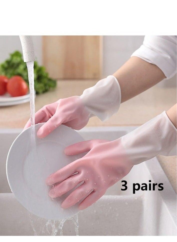 Multifunctional Kitchen Dishes Cleaning Waterproof Long Sleeved Skin Care Gloves - Image 1