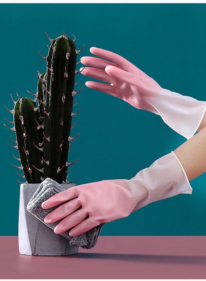 Multifunctional Kitchen Dishes Cleaning Waterproof Long Sleeved Skin Care Gloves - Image 3