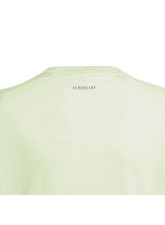 Adidas adidas J D4T Tee Green Training T-Shirts 5-6Y - Image 4