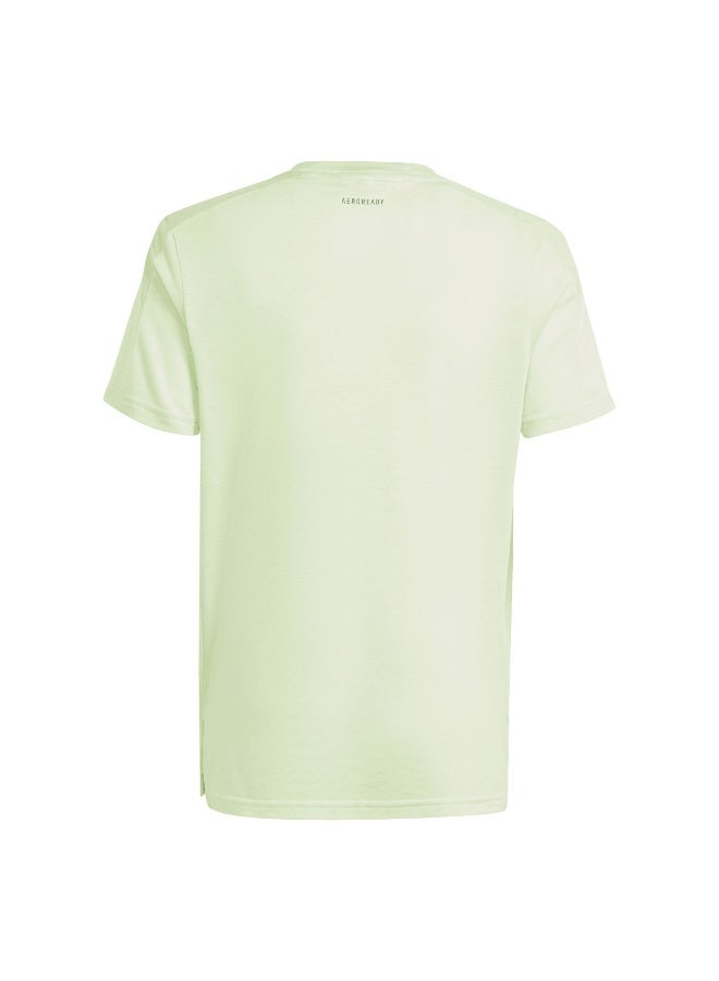 Adidas adidas J D4T Tee Green Training T-Shirts 5-6Y - Image 3