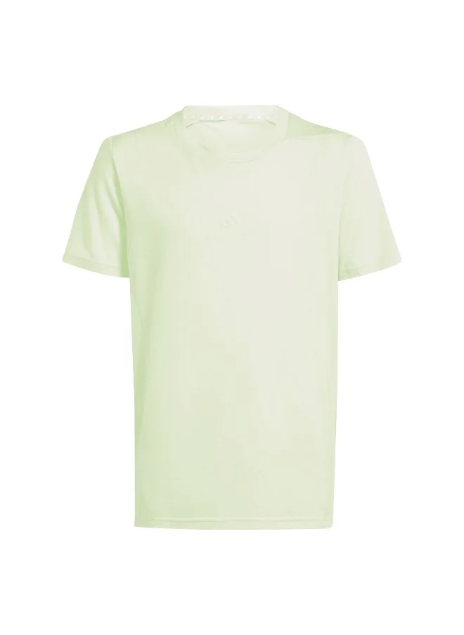 Adidas adidas J D4T Tee Green Training T-Shirts 5-6Y