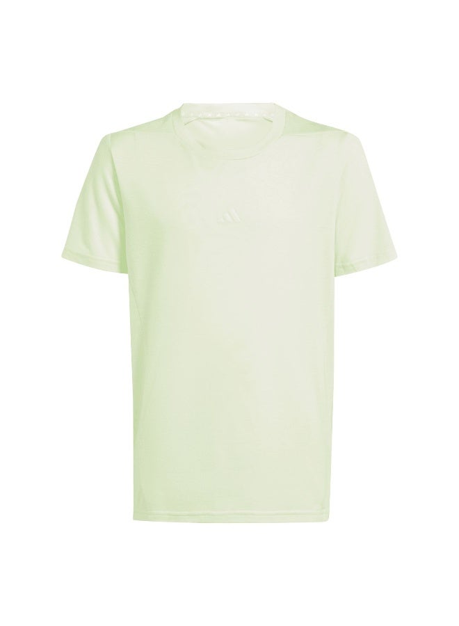 Adidas adidas J D4T Tee Green Training T-Shirts 5-6Y - Image 2
