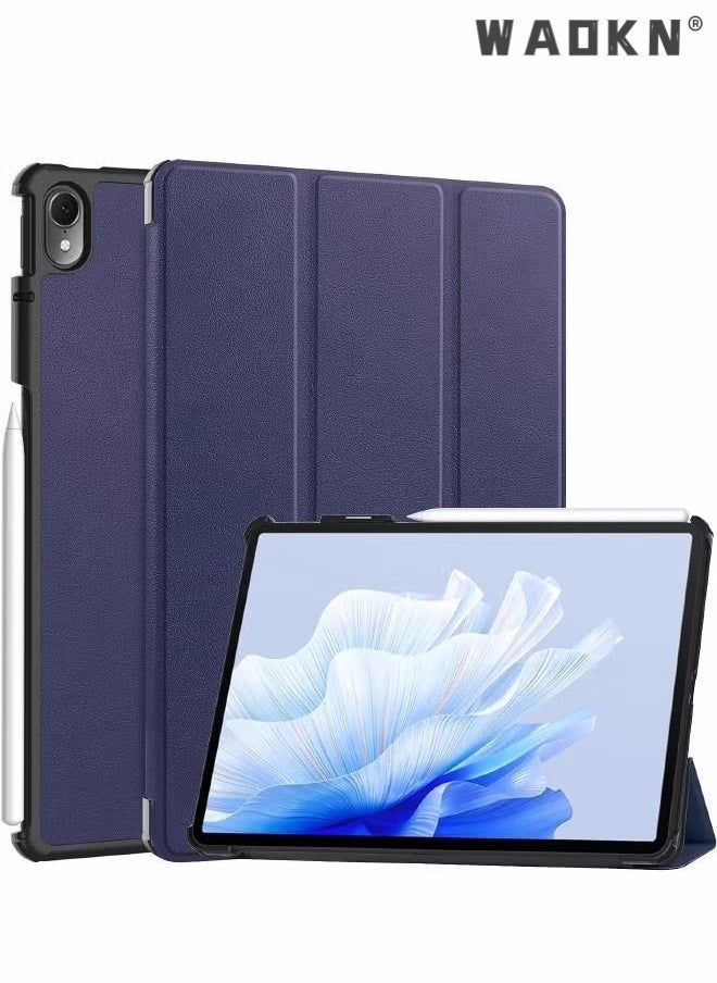 vesus For Protective Case for Huawei Matepad Air 2023 11.5 inch, Tri-Fold Smart Tablet Case, Multi- Viewing Angles Stand Hard Shell Folio Case Cover with Auto Wake Sleep for HUAWEI Matepad Air 2023, Blue - Image 1