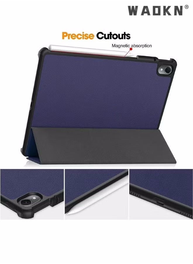 vesus For Protective Case for Huawei Matepad Air 2023 11.5 inch, Tri-Fold Smart Tablet Case, Multi- Viewing Angles Stand Hard Shell Folio Case Cover with Auto Wake Sleep for HUAWEI Matepad Air 2023, Blue - Image 3