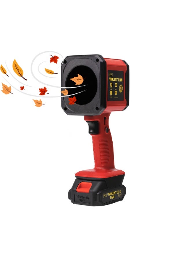 Denx Turbo Jet Fan, High Performance Motor  Blower Fan, Portable And Durable Cordless Air Duster, Lightweight High Wind Speed Powerful Handheld Car Dryer, (1pc, Red) 6500mAh Battery Power Fan Powerful Turbo Dust Fan 1000 Watts - Image 3