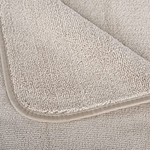 POLYTE Quick Dry Lint Free Microfiber Bath Sheet, 35 x 70 in, Pack of 2 (Beige) - Image 2
