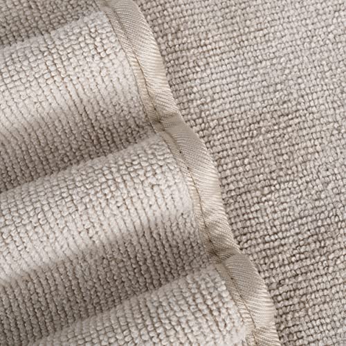 POLYTE Quick Dry Lint Free Microfiber Bath Sheet, 35 x 70 in, Pack of 2 (Beige) - Image 3