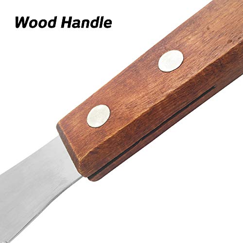 DaKuan 8 Pack Stainless Steel Straight Edge Wide Butter Spreader with Wood Handle, Sandwich Cream Cheese Condiment Knives 5 Inch - Image 3