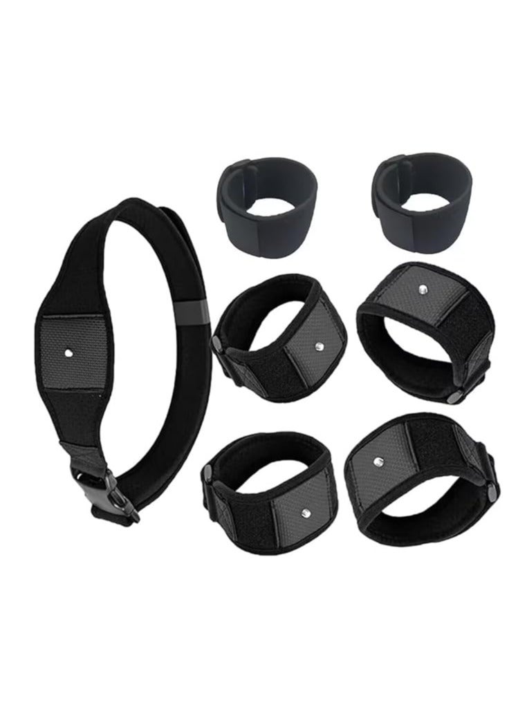 حزام تتبع الجسم الكامل لـ HTC Vive Tracker 3.0، حزام يد وقدمي قابل للتعديل للواقع الافتراضي، حزام معصم لتحديد موقع الجسم الكامل (مجموعة مكونة من 7 قطع). - Image 1