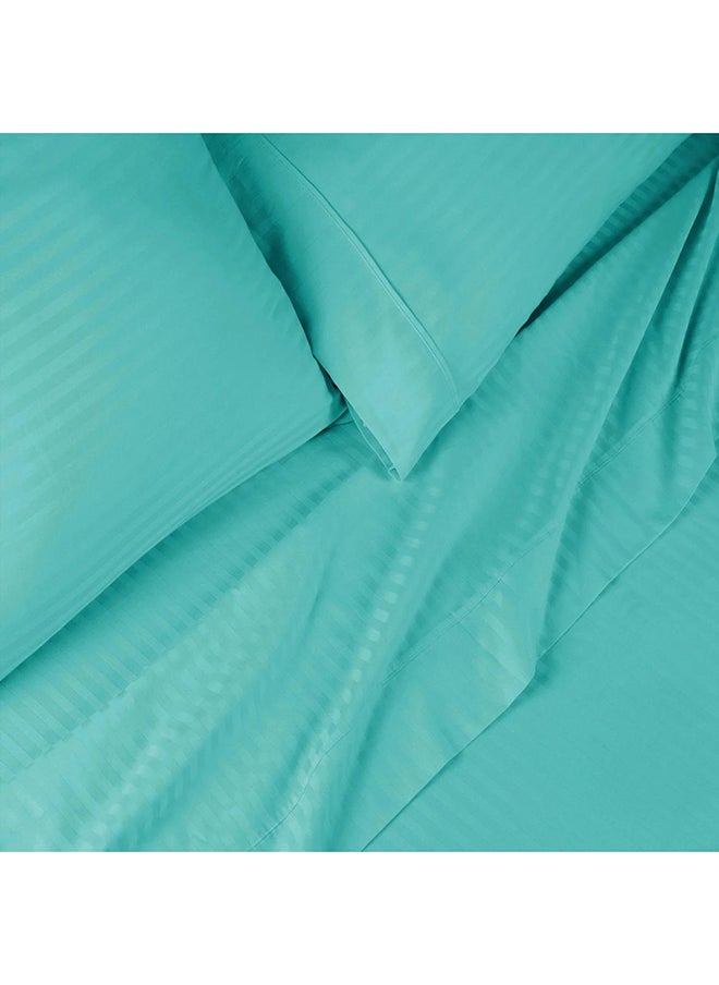 Hotel Collection HOTEL COLLECTION TEAL BLUE Double Flat Sheet with 2 Pillow Cases 220x280 cm  - Image 3