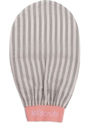 LET'SCRUB Premium Bath Glove Ecru Zebra Model Peeling Glove 100% Flush Silk For Normal Skin 1 Piece  - Image 1