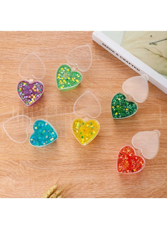ICYANG ICYANG 50 Sets 1.5 Ounce Plastic Jello Shot Cups Portion Cups Souffle Condiment Sampling Cup with Lid, Clear, Heart Shaped, Reusable for Valentine's Christmas Thanksgiving (Clear)  - Image 2
