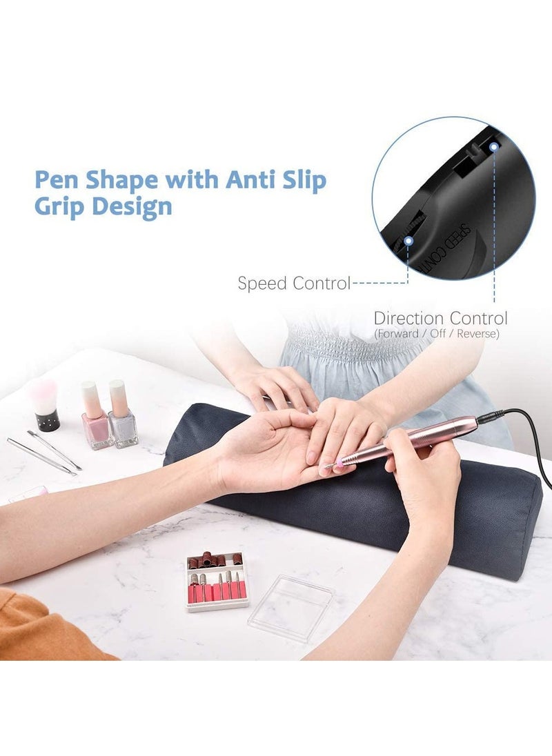 Generic - Electric Nail Drill Set Professional Acrylic Nail File Machine 20000RPM USB Powered Gel Nails Efile Manicure Pedicure Polishing Tools for Home Salon with Cleaning Brush Sanding Band 11PCS Bits - Image 1