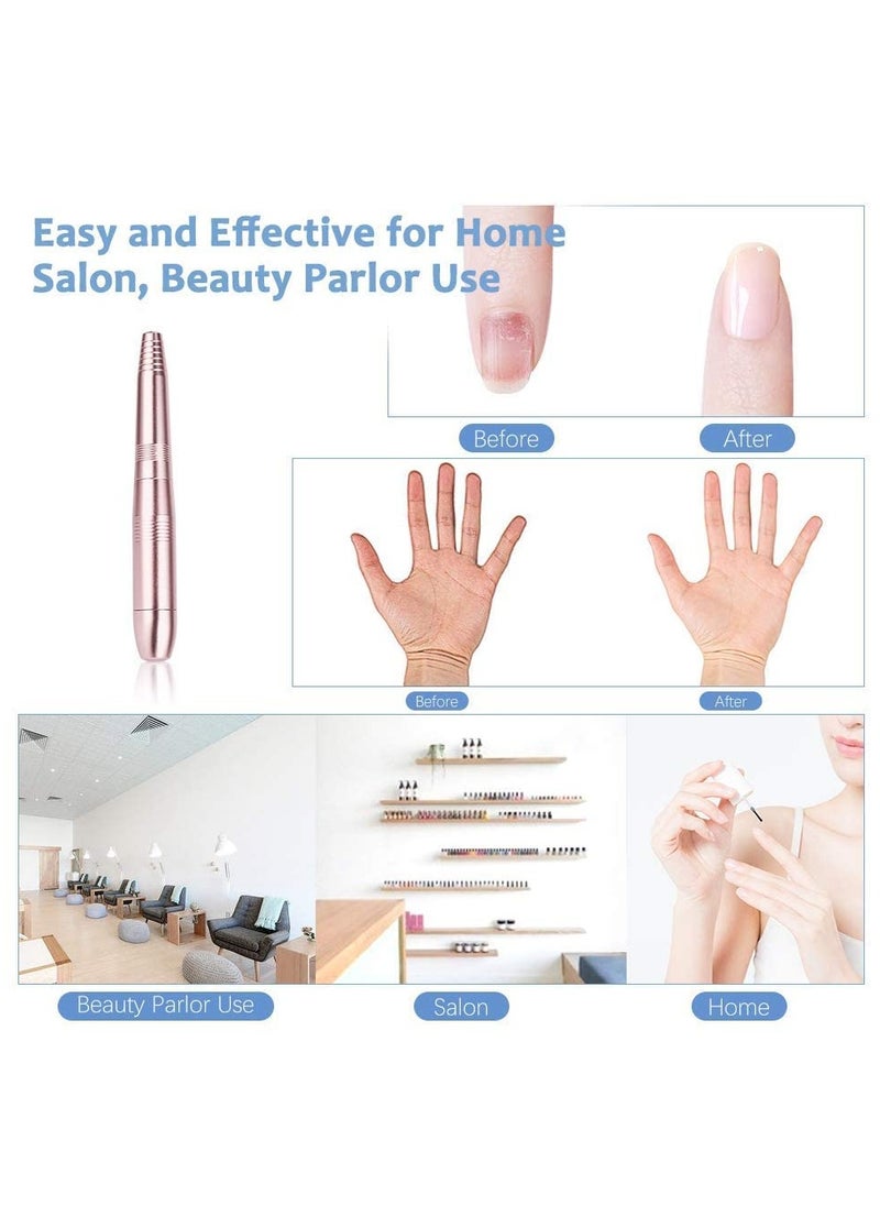 Generic - Electric Nail Drill Set Professional Acrylic Nail File Machine 20000RPM USB Powered Gel Nails Efile Manicure Pedicure Polishing Tools for Home Salon with Cleaning Brush Sanding Band 11PCS Bits - Image 1
