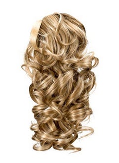 OneDor 12" Synthetic Fiber L Textured Curly Ponytail Clip In/On Hair Extension Hairpiece (H16/613)  - Image 1
