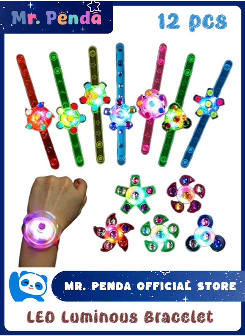 Mr. Penda - 12 Piece LED Luminous Bracelet Gift Bag Set, Fun and Exciting Party Supplies for Kids' Birthdays, Holidays, And Special Occasions (Bandom Colors and Various Styies) - Image 1
