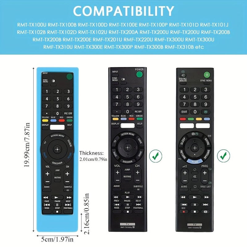 Fluorescent Green Silicone Protective Cover for Sony Bravia TV Remote Control Non Slip Infrared Compatible Precise Cutouts Durable Flexible Remote Case Functional Cover - Image 2