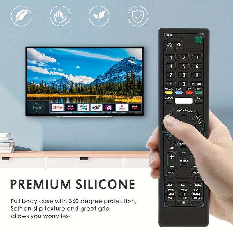 Fluorescent Green Silicone Protective Cover for Sony Bravia TV Remote Control Non Slip Infrared Compatible Precise Cutouts Durable Flexible Remote Case Functional Cover - Image 3