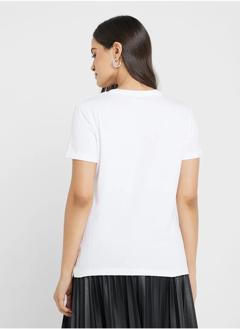 GUESS Logo Crew Neck T-Shirt