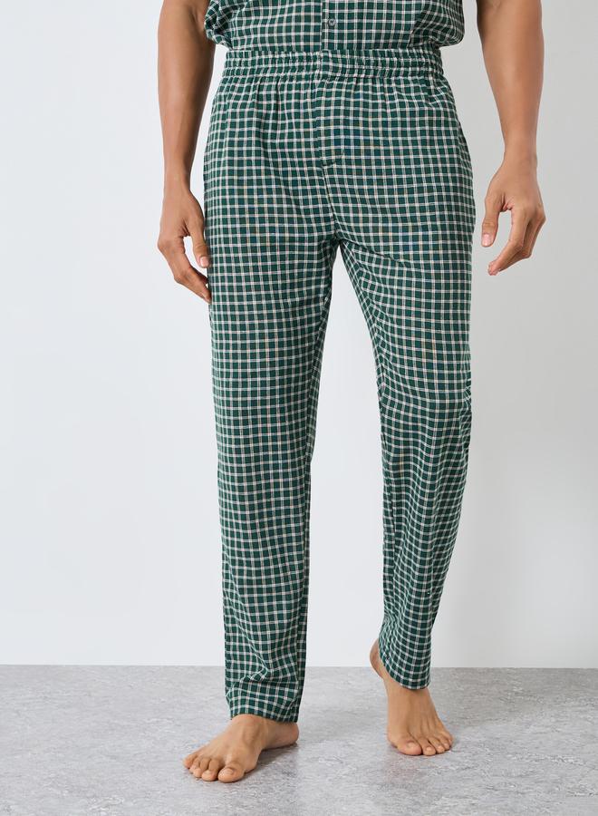 Styli Men Checked Cotton Relaxed Shirt and Pyjama Set - Image 4