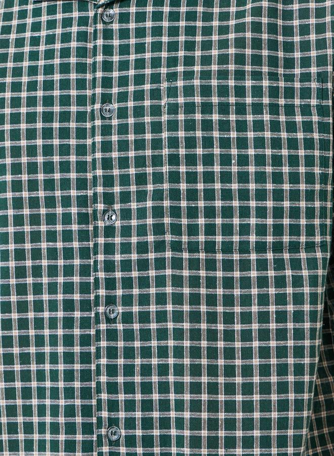 Styli Men Checked Cotton Relaxed Shirt and Pyjama Set - Image 3