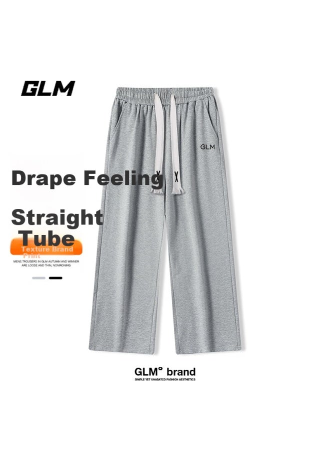 Glm Men'S Casual Straight-Leg Korean Style Loose-Fit Trendy Wide-Leg Pants - Image 1