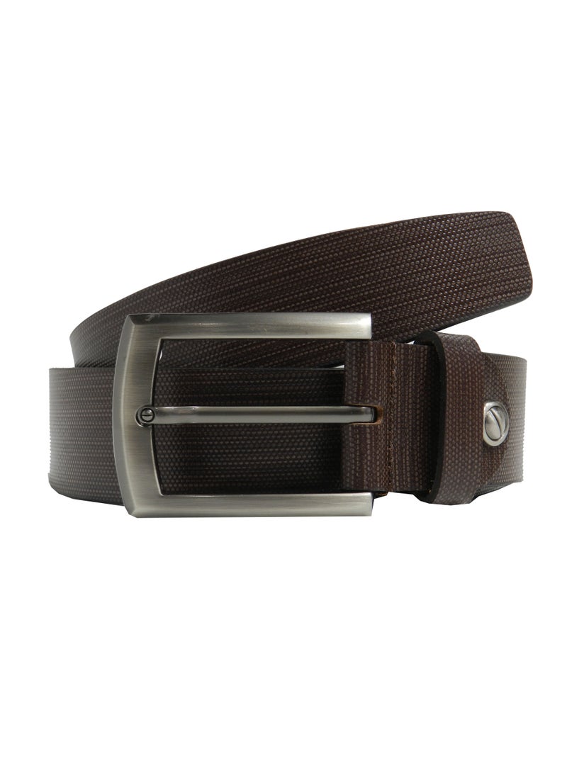LAVERI LEATHER GENUINE LEATHER 35MM FORMAL AND CASUAL BROWN BELT FOR MENS 35MM - Image 1