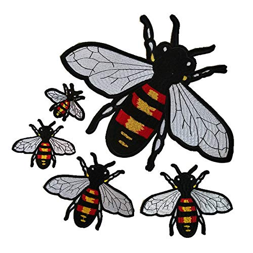FEEPOP Retro Embroidery LargeMedSmall BeesWasps Paste Patch Clothing Sweater DIY Accessories Fashion Patch 