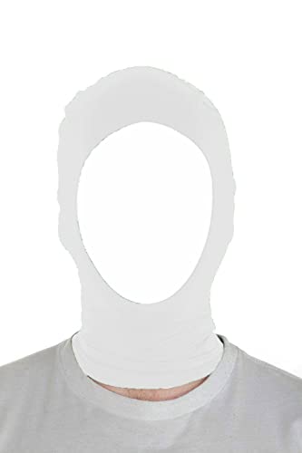 Sheface Men's and Women's Spandex Halloween Cosplay Mask Party Open Face Hood Costume Mask (White) - Image 2