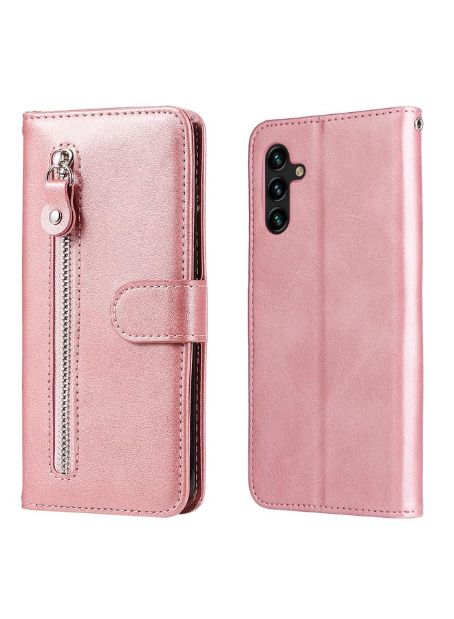 اس-توب جراب لهاتف Samsung Galaxy A13 5G مصنوع من جلد العجل مع سحاب وغطاء هاتف قابل للطي أفقيًا - Image 1