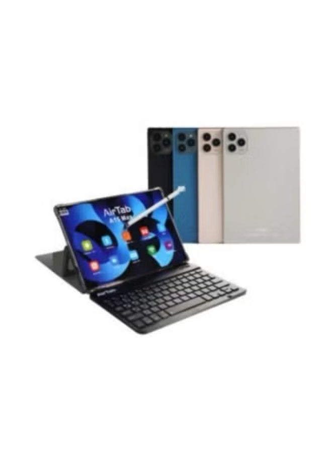AirTab A15 Android Tablet 10.1-Inch HD Display with 16GB RAM & Huge 1TB Storage, Fast Quad-Core Processor, Dual SIM LTE + Wi-Fi Connectivity, Ideal for Work, Study, Gaming & More – Includes Keyboard & Stylus – Sleek Blue Design - Image 2