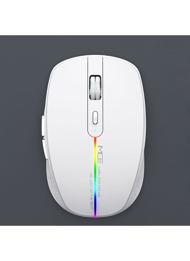 NIBEMINENT - iMICE G904 Dual Mode 6-Key Silent Wireless Gaming Mouse(White) - Image 1