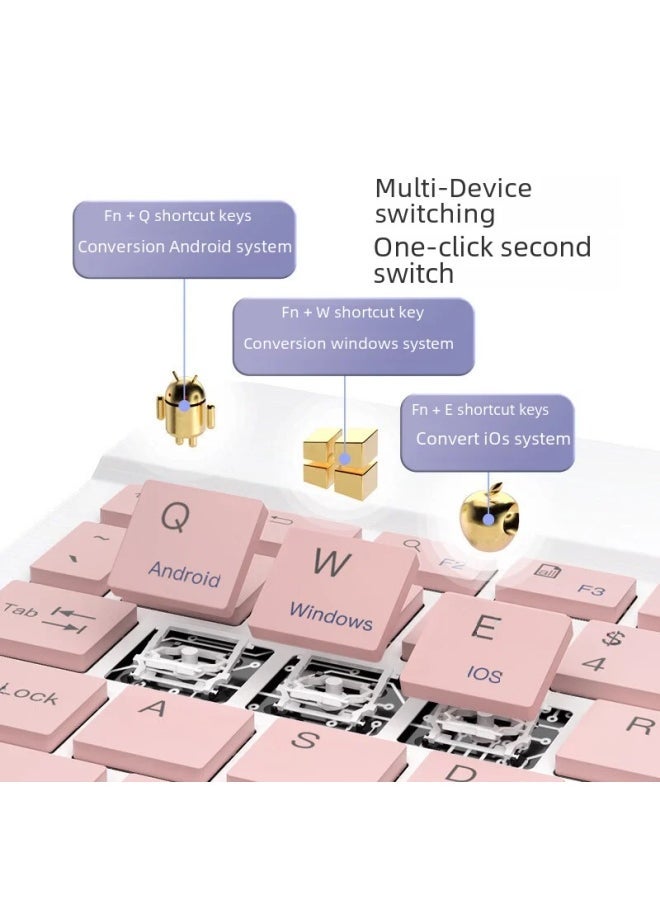 Bluetooth Keyboard Fast Delivery Compatible Mobile Phone Tablet Computer Ipad Second Control Mouse Suit-Color:[10 Inch Keyboard + Dual-mode Charging Mouse]]-Product Type:Yellow - Image 4