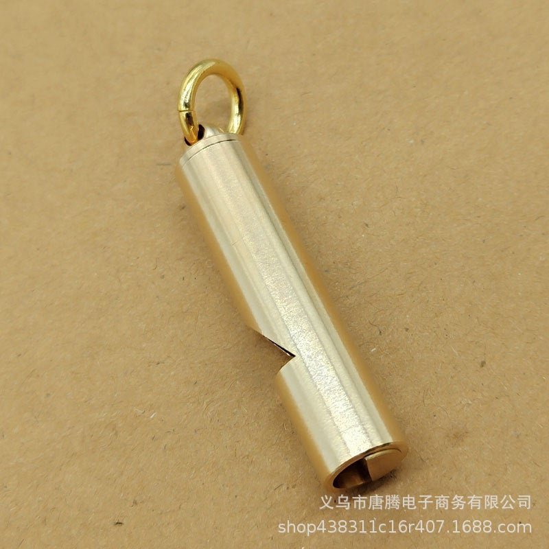 Brass whistle keychain pendant outdoor help pure copper bottle opener whistle daily metal crafts wholesale Brushed glaze sealing whistle