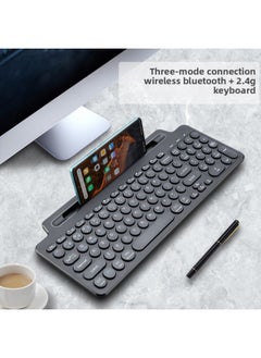 Bluetooth Wireless Keyboard Card Slot Keyboard 2.4G Tablet Phone Computer Keyboard Smart Touchpad Keyboard-Color:569 Without Touchpad