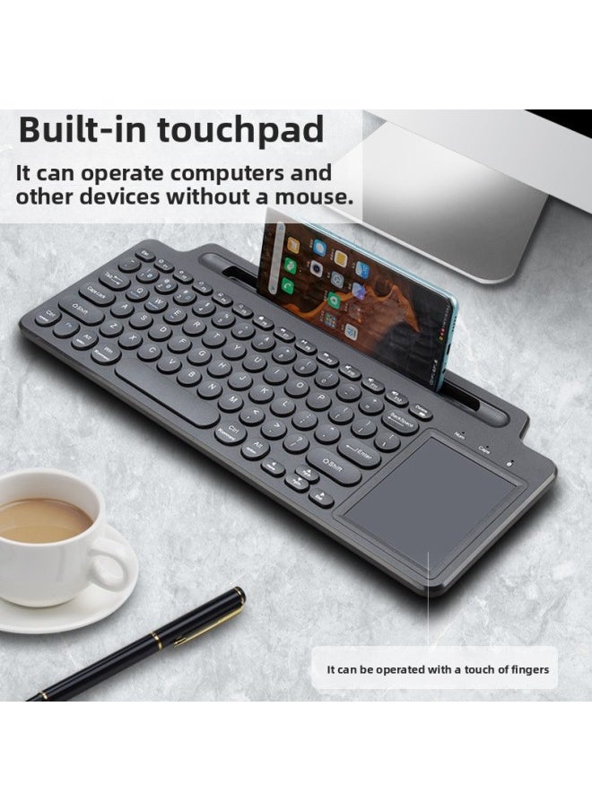 Generic - Bluetooth Wireless Keyboard Card Slot Keyboard 2.4G Tablet Phone Computer Keyboard Smart Touchpad Keyboard-Color:569 Without Touchpad - Image 1