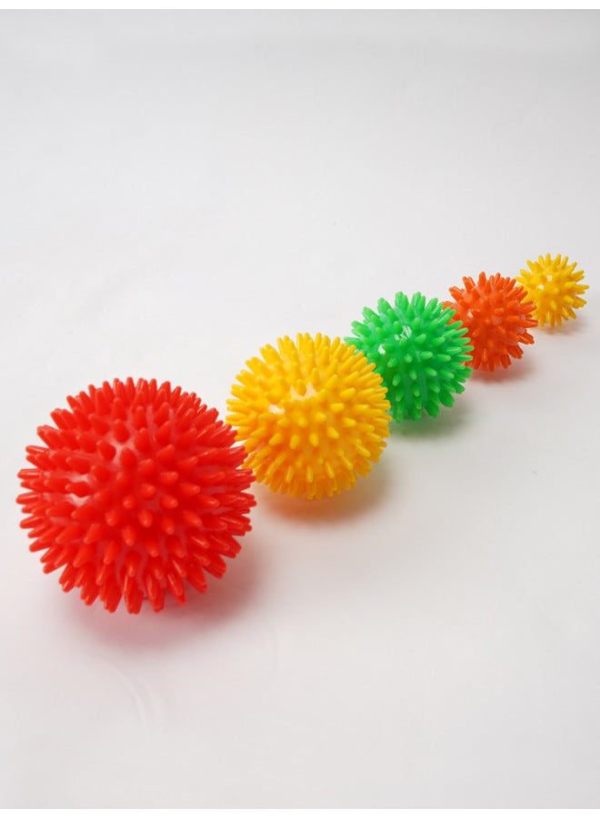 إسكدنيا كرة تدليك تعمل باللمس، فرشاة أطفال، معدات تدريب إحساس الأطفال، لعبة منزلية تعمل باللمس للأطفال، كرة طعنة صغيرة صلبة - اللون: تدليك كرة الفول السوداني الصغيرة أرجوانية طويلة 15 * قطر 7 سم - Image 5