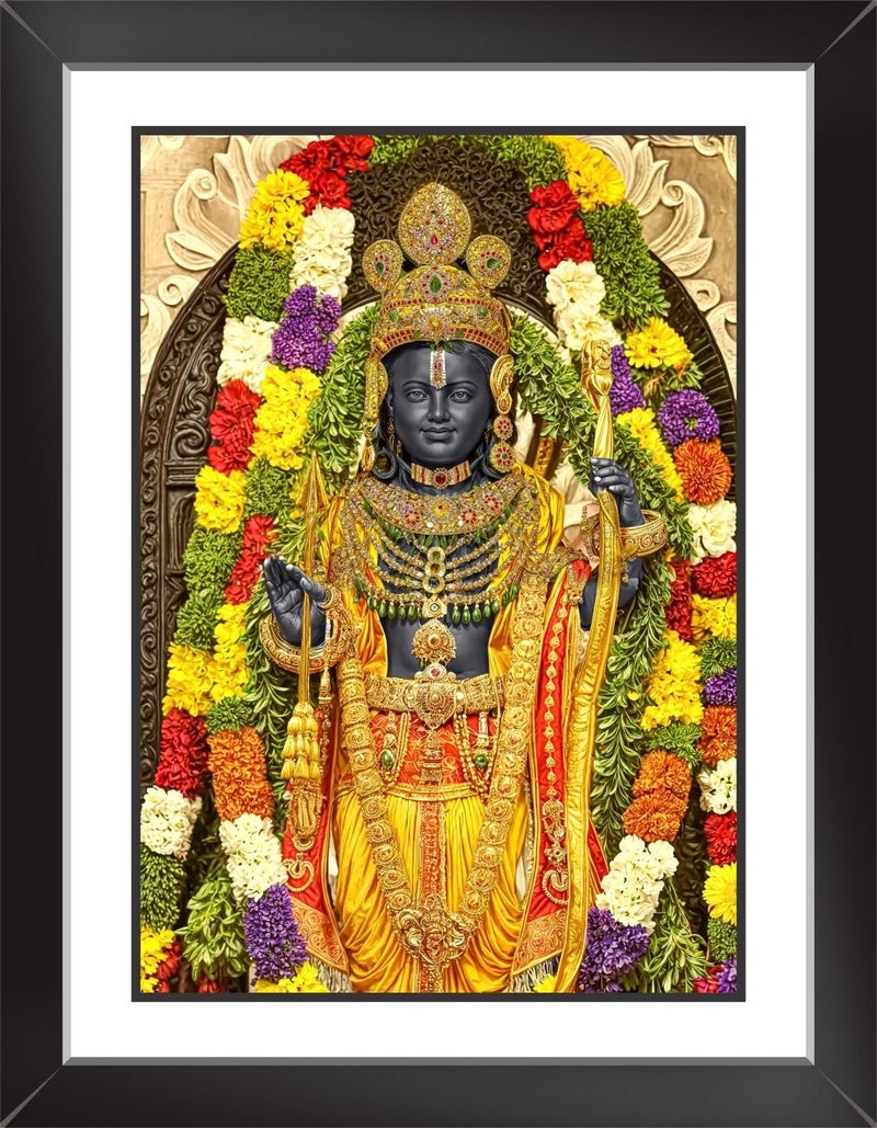 DecorVilla Decor Villa Religious Ram lalla Multicolor Photo Frames Home decorative wall Frame painting gift item for living room office hotel MDF framed painting 105 x 135 inch 1 - Image 1