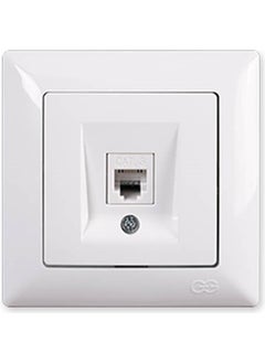 Günsan Elektrik Visage White Numeris Telephone Socket Cat3 (Frame Included)  - Image 1