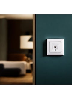 Günsan Elektrik Visage White Numeris Telephone Socket Cat3 (Frame Included)  - Image 2